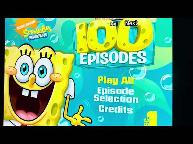 Opening to SpongeBob SquarePants the first 100 episodes disc 1