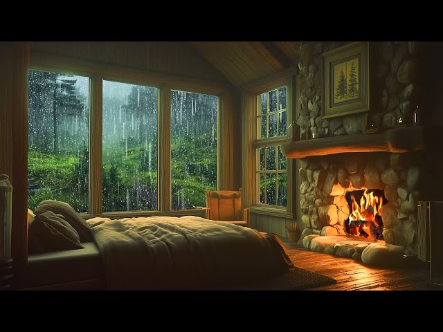 Cold Rain Outside, Cozy Warmth Inside: Relaxing Bedroom Ambience