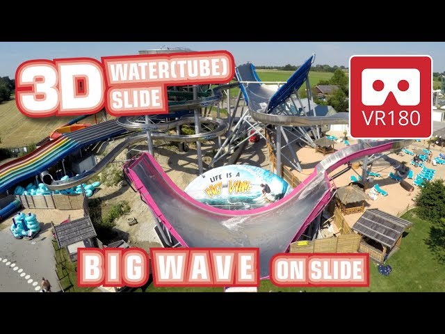 BIG WAVE VR180 3D - water tube Slide scary VR Experience POV - Therme Erding Wasserrutsche #OCULUS