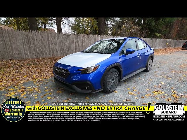 2024 Subaru WRX Premium AWD MANUAL New Car Stk S24W37