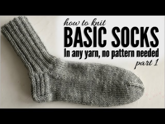 Basic sock knitting: Calculating & ribbing part 1 | Any yarn & any size | No pattern needed!