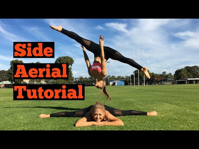 How to do an aerial (no handed cartwheel) for beginners | The Rybka Twins