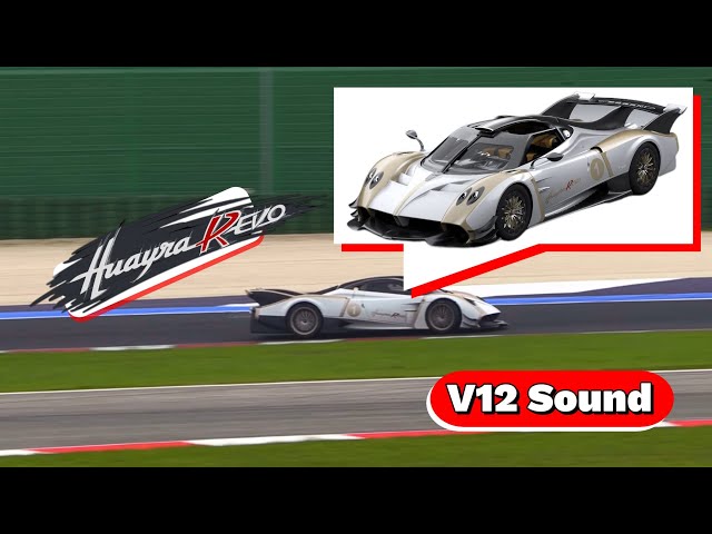 V12 SOUND | Pagani Huayra R EVO testing on Track FULL THROTTLE 9200 RPM