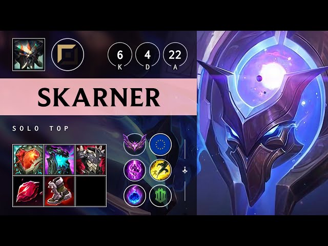 Skarner Top vs Gnar: Killing spree - EUW Master Patch 14.22