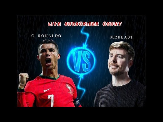 Cristiano vs MrBeast Live Subs Count