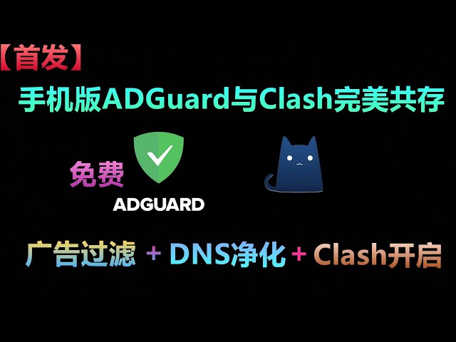 【全网首发】强大的去广告和DNS净化功能的手机版ADGuard与Clash完美共存的方法，解决二者只能选其一使用的尴尬，从此手机也可以变得干净快速起来