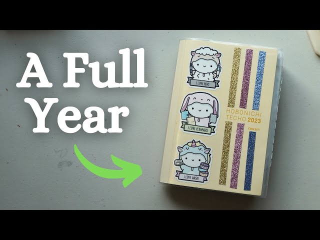 A Full Year Flip Through in My Hobonichi Cousin | 2023 Planner Flip Through