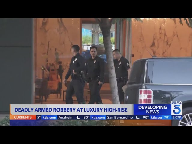 1 dead after armed robbery at luxury high-rise in DTLA