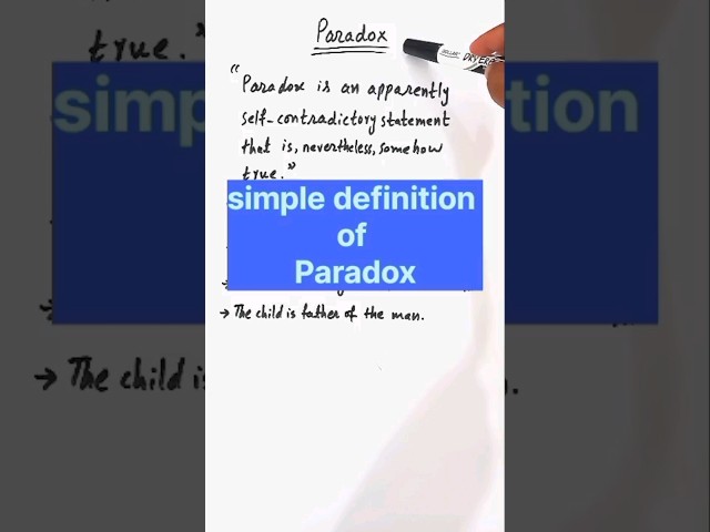 Define Pardox with examples|Figure of Speech🥳👌#shorts