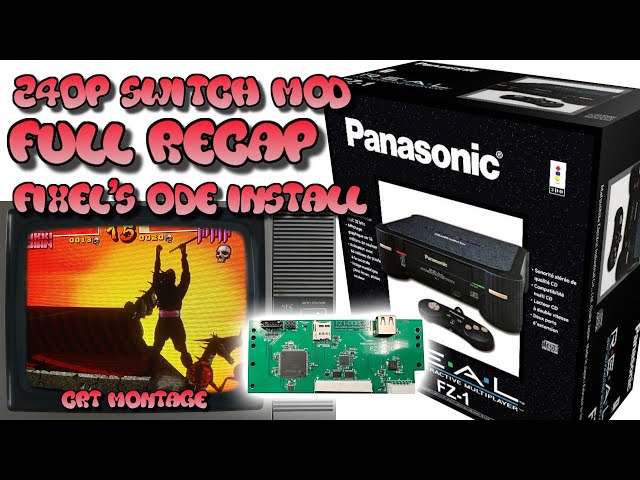 Real Panasonic 3DO recap 240p mod Fixels ODE install , CRT Montage footage