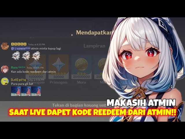 DAPET KODE REEDEEM DARI ATMIN BUAT GACHA "MUALANI" - Genshin impact