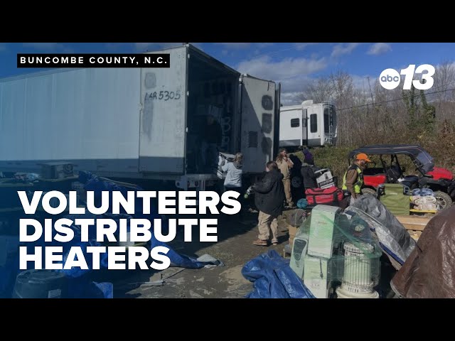 Volunteers distribute heaters as freezing temps threaten Buncombe unsheltered people