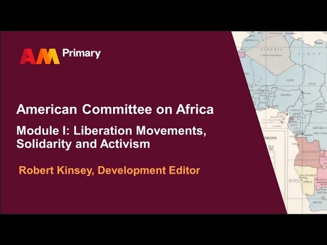 American Committee on Africa Module I: Liberation Movements, Solidarity and Activism