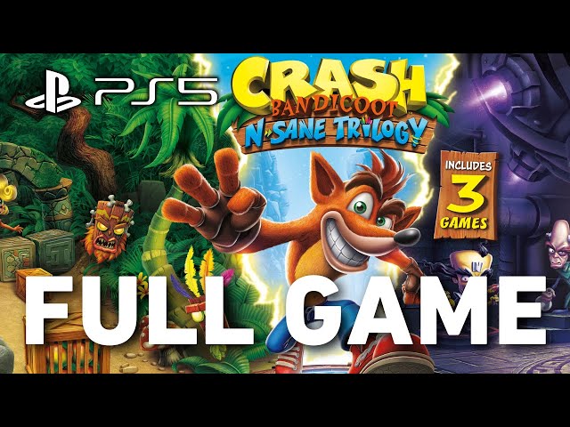 CRASH BANDICOOT N. SANE TRILOGY FULL Walkthrough Gameplay (PlayStation 5)