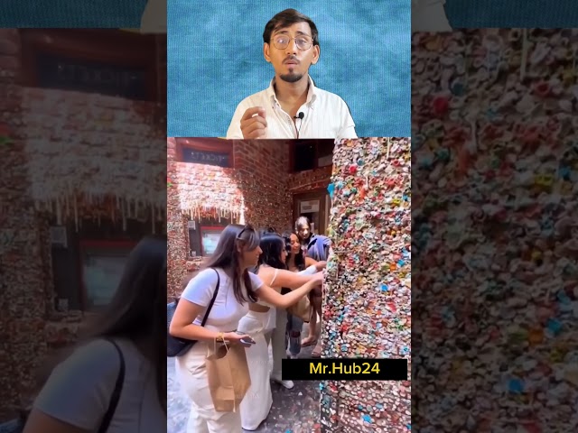 Chew gum wall in America #facts #informative #mrhub