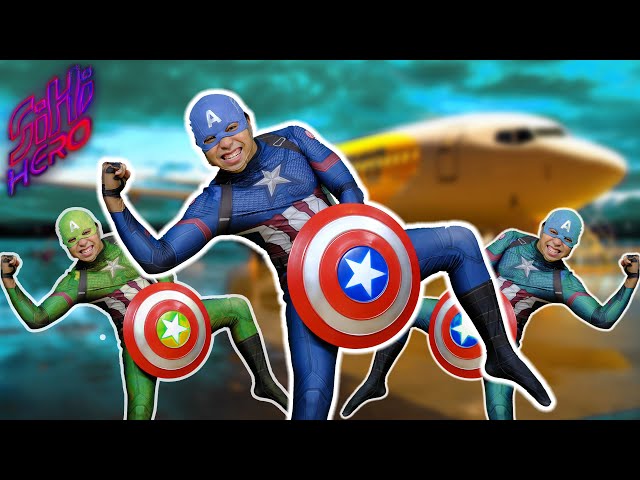 Spaceship Kidnaping Captain America  | Dancing in the spaceship | SiHi Hero