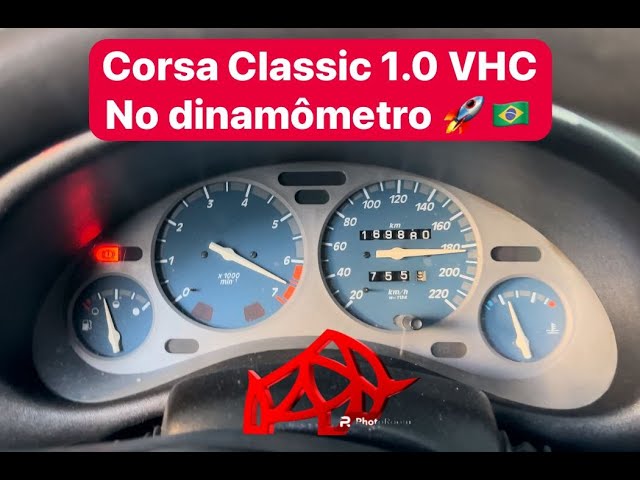 Corsa Classic 1.0 VHC no dinamômetro + top speed!!