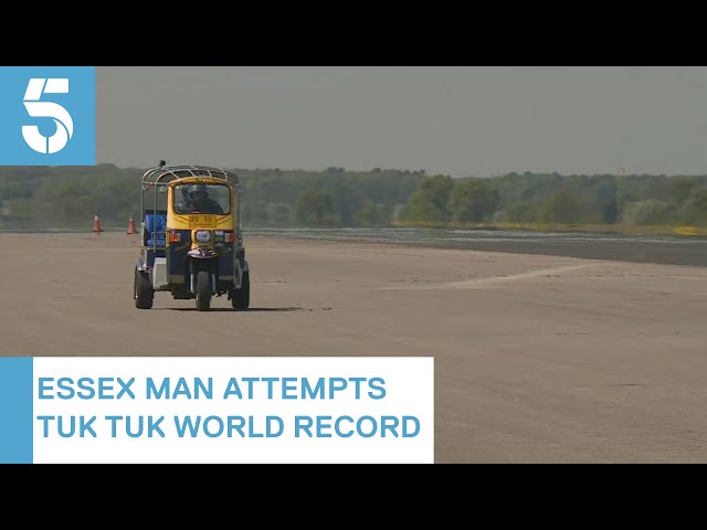 Essex man beats landspeed record for the world's fastest tuk-tuk | 5 News