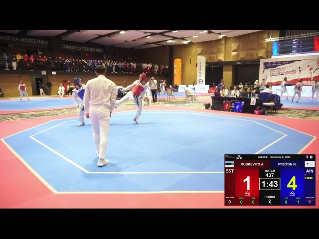 M -74 kg SF VYSOTIN Nikita (AIN) - MUSKEVITS Aleksandr (EST) 2024 European Under 21 Championships