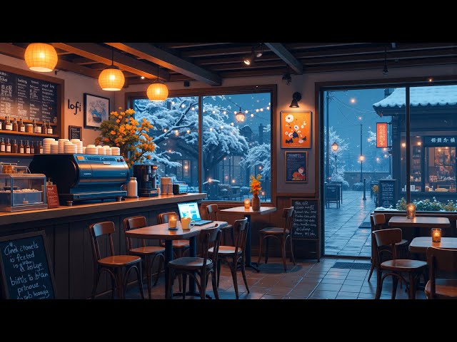 90's Lofi Coffee in Winter Night ~ Take a time to chill/work/study with Lofi Music ~ Lofi Winter