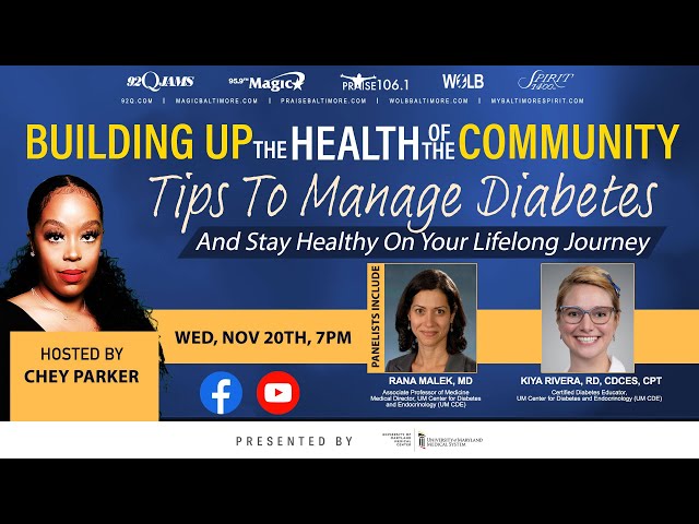 Building Up The Health of the Community - Tips To Manage Diabetes