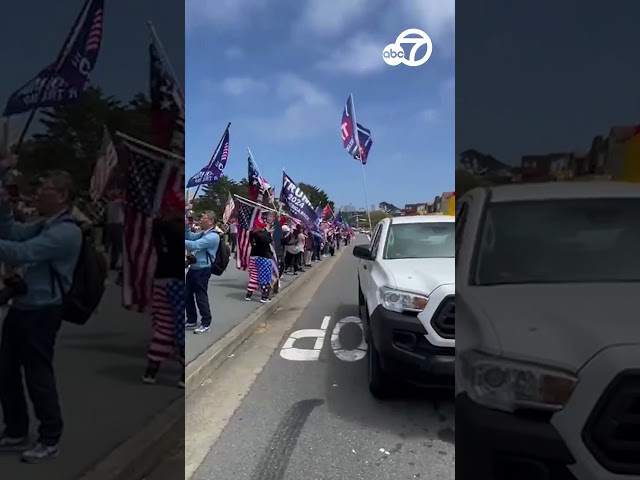 Trump supporters rally in anticipation of former president's arrival in SF