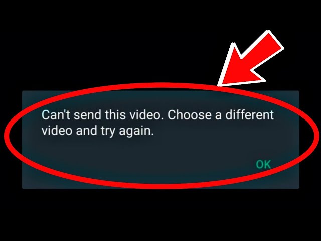 WhatsApp Video Status Not Sending Problem Solve | Can't Send This Video Choose a different Video