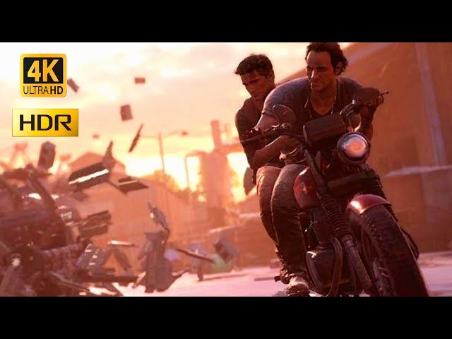 Uncharted 4 Bike Chase | PS5 Gameplay | 4k 60fps HDR