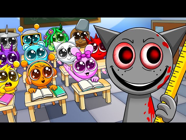 Incredibox Sprunki - GRAY at SCHOOL! | Cartoon Animation