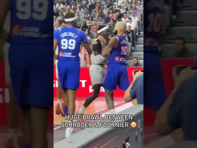 Dennis Schroder fight with Evan Fournier during France-Germany game!