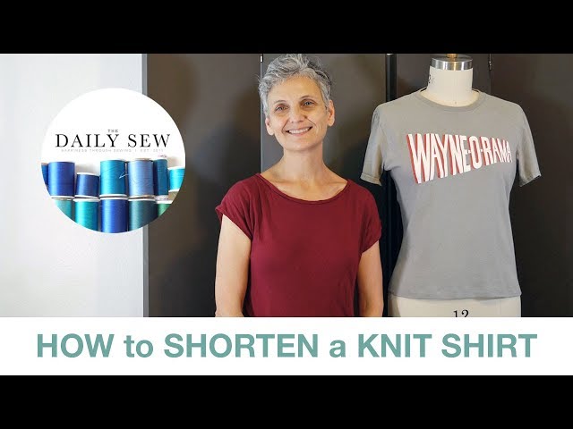 How to Shorten and Hem a Knit Shirt (or dress, or even pants) | The Daily Sew