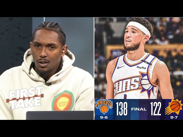 FIRST TAKE | "It's time to go into panic mode for Suns" - Lou on Devin Booker loss to Knicks 138-122