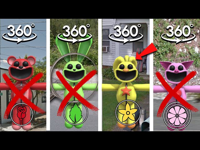 FIND SMILING CRITTERS KickinChicken | Boppy Hopscotch Chicken Piggy Finding Challenge 360° VR Video