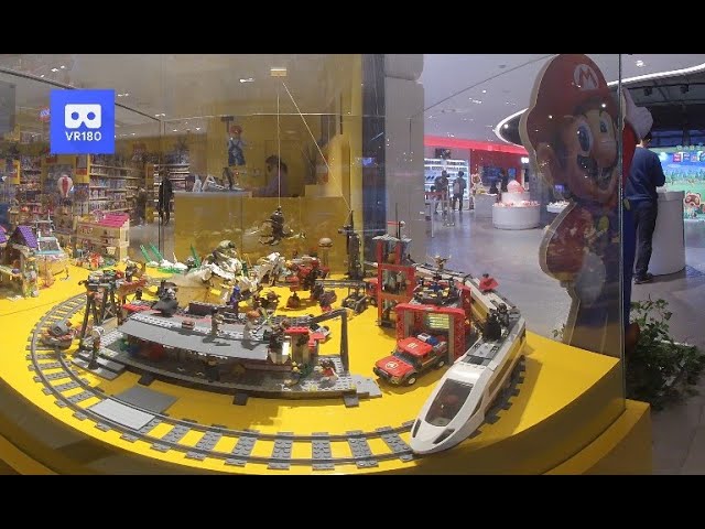 3D 180VR LEGO World Toys Children Love LEGO toys and Train 360VR