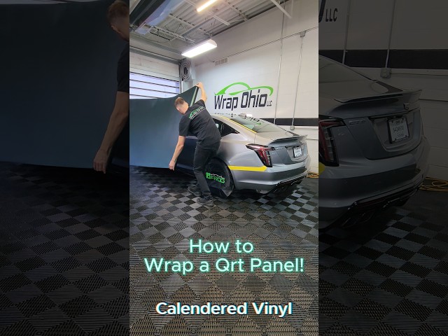 How to wrap a quarter panel with calendered film. This is Vinyl Frog Metallic Kaitoke Green! #wrap