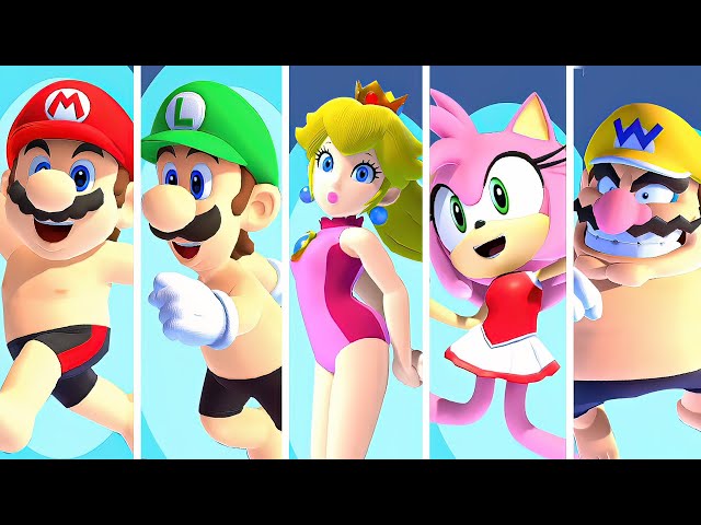 Mario & Sonic At The Olympic Games Tokyo 2020 - All Characters Swimming Event