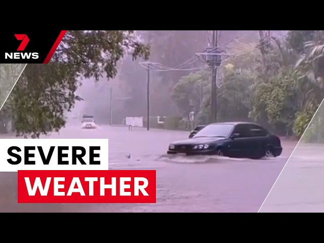 Flash flooding across South East Qld as Victorian bushfires rage | 7NEWS