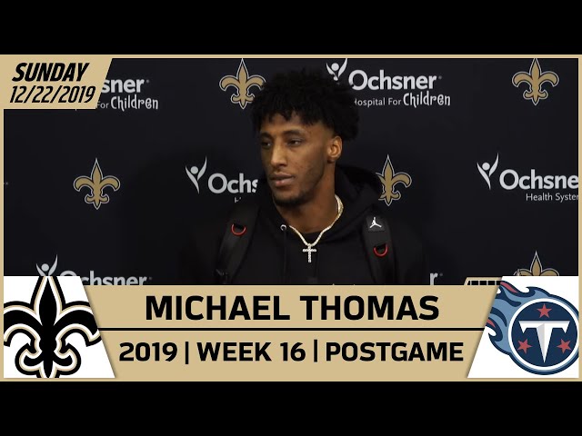 Michael Thomas Postgame After Week 16 Win vs Titans | New Orleans Saints Football