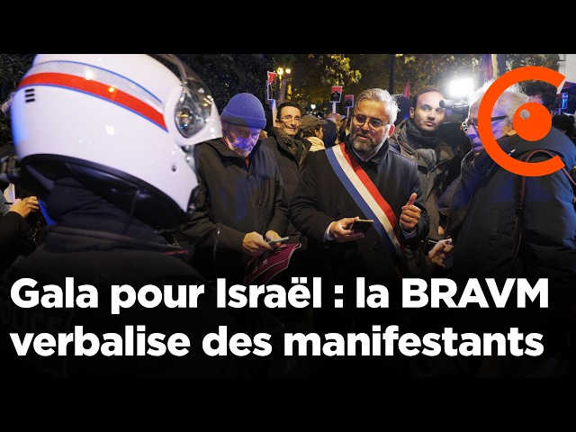 La BRAV-M verbalise des manifestants opposé au Gala "Israël is Forever" à Paris - 13/11/2024