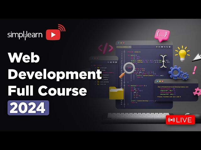 Web Development Full Course | Web Development Tutorial For Beginners | Learn it 🔴LIVE | Simplilearn