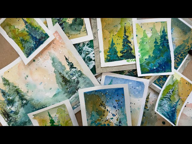 How to make mini semi abstract tree scapes.