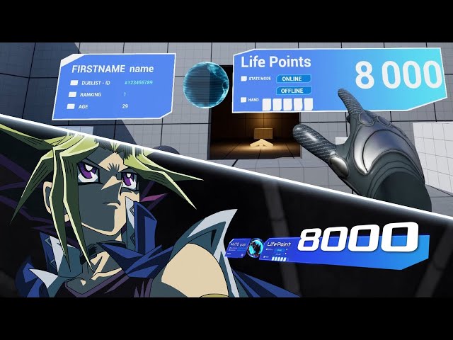 Yu-Gi-Oh VR  - Animated life points menu in UE 5