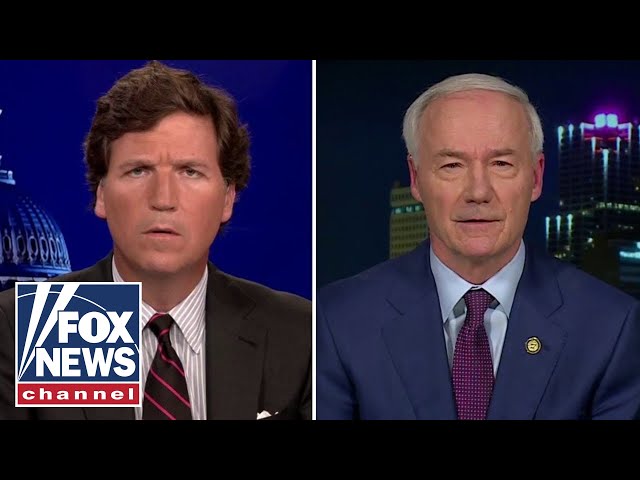 Tucker clashes with Arkansas governor over youth gender reassignment bill