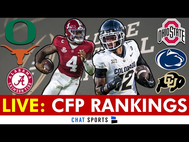 College Football Playoff Top 25 Rankings 2024 LIVE