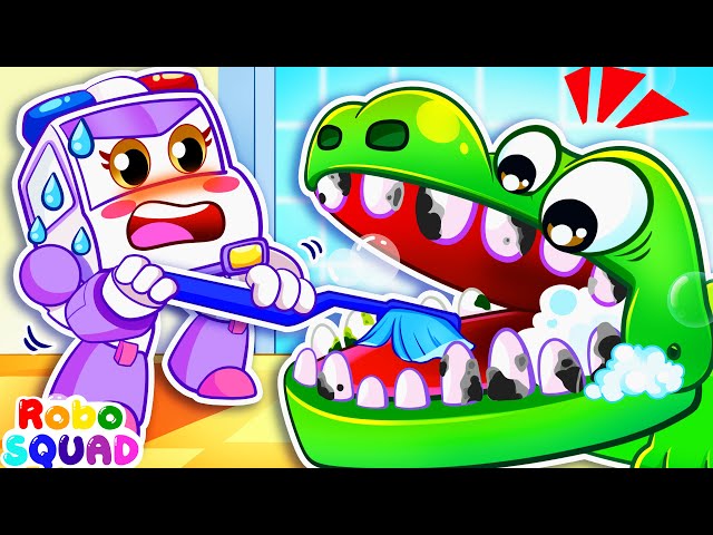 Brush Your Teeth Song 👨‍⚕️🦷 Doctor Checkup Song | Nursery Rhymes | RoboSquad Kids Songs