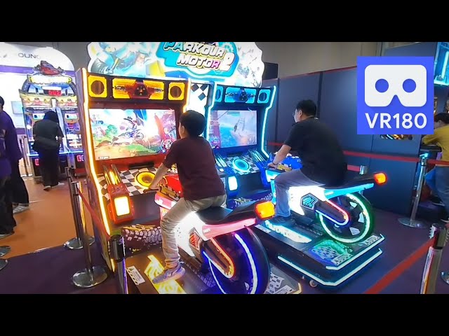 5K 180VR Parkour Moter2 DX, an off-road motorcycle Arcade game, in PlayX4 Game Show Korea