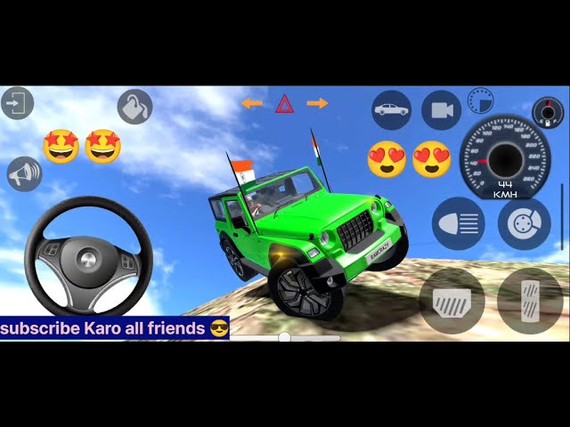 Dollar (Song) Modified Mahindra yellow Thar || Indian Car Simulator 3D ||@crazygaming15k*