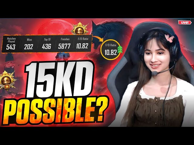 CONQUEROR TOP 100 LIVE😱15 KD + CHICKEN ONLY😱💥BGMI LIVE |#bgmilive #girlgamer #pubgmobile