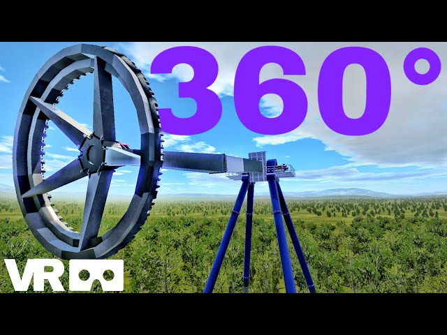 360°Big Swing flat ride Rollercoaster (VR 360 POV) Extreme theme park 3D SBS Simulator Video