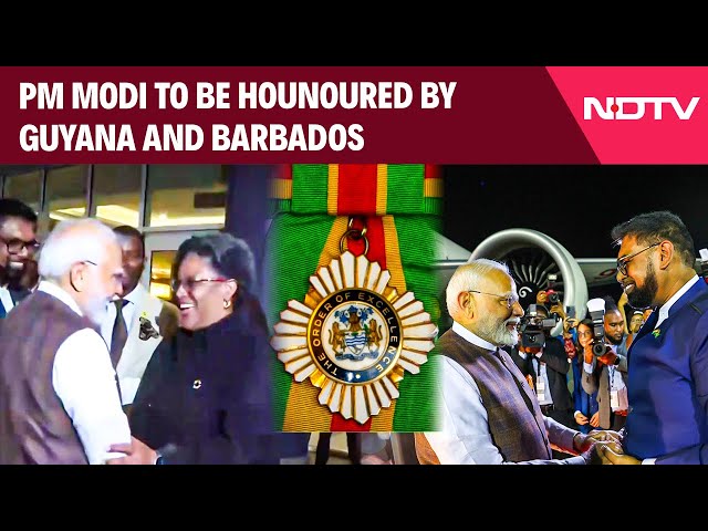 PM Modi In Guyana | PM Modi To Receive Prestigious Awards From Guyana And Barbados